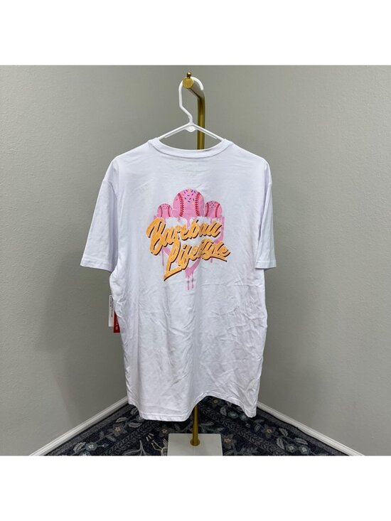 Baseball Lifestyle 101 Other - Baseball Lifestyle 101 Strawberry Ice Cream Short Sleeve T Shirt Mens XL NEW